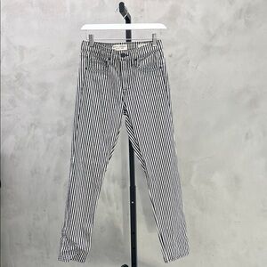 Nili Lotan Black and White Striped Pants